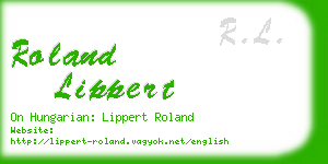 roland lippert business card